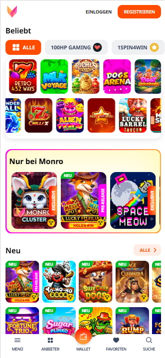 Monro Casino Mobile